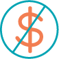No fees icon